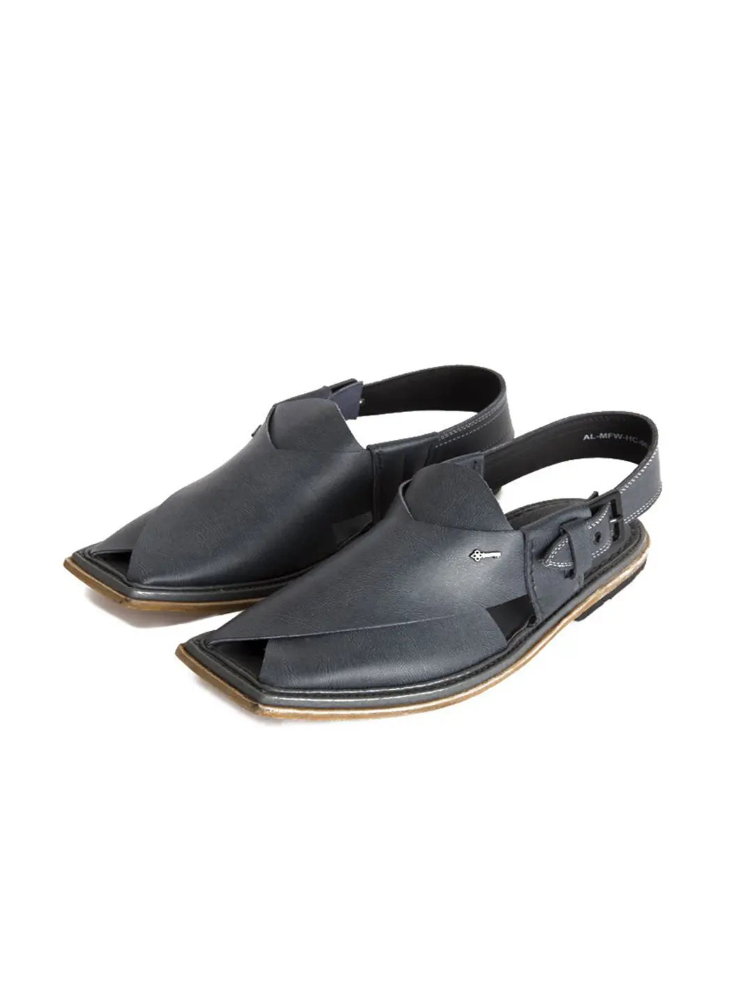 Blue Leather Peshawari Chappal - Mfw-Hc-067 1