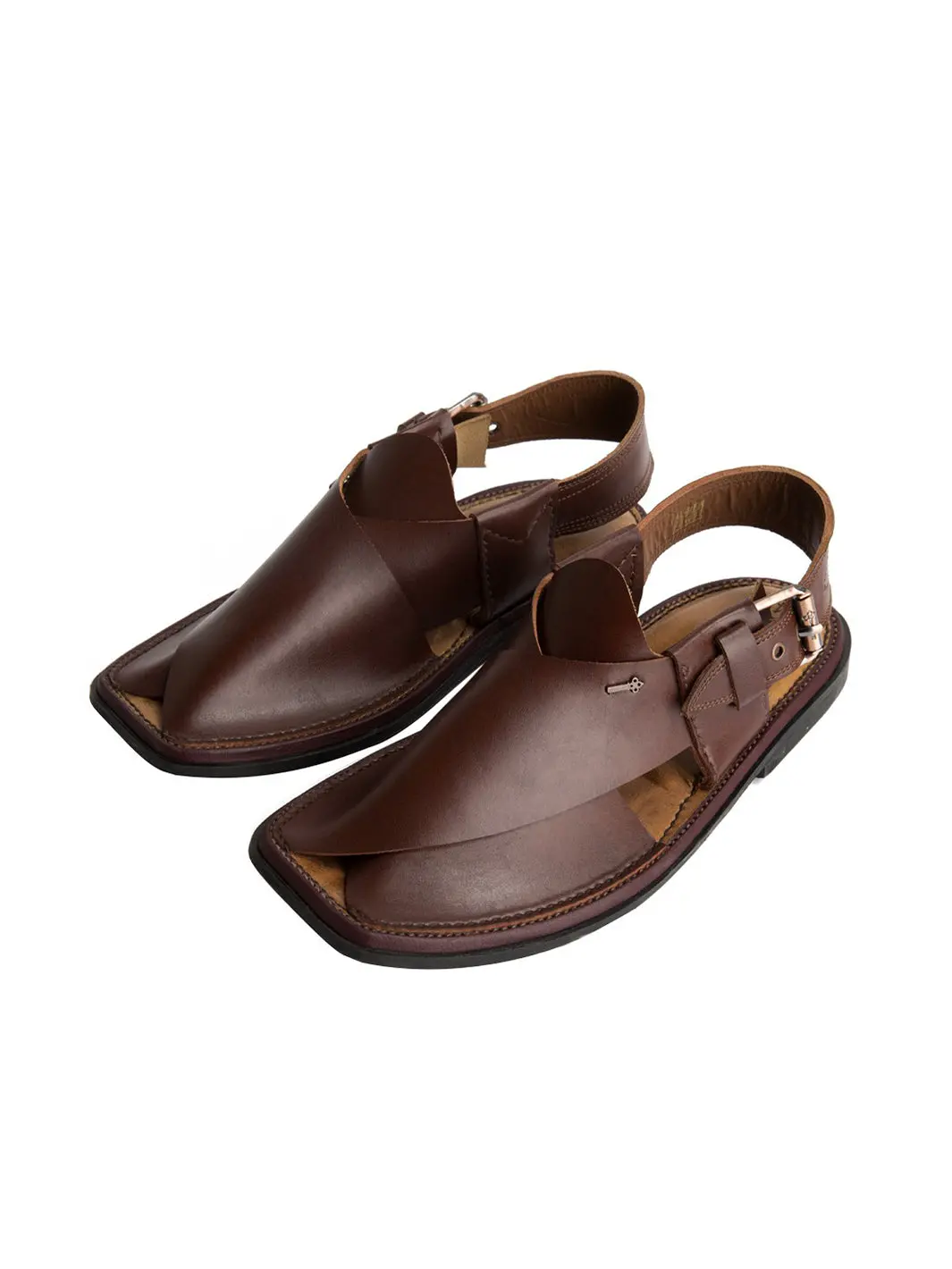 Burgundy Peshawari Chappal - Al-Mfw-Hc-087 1