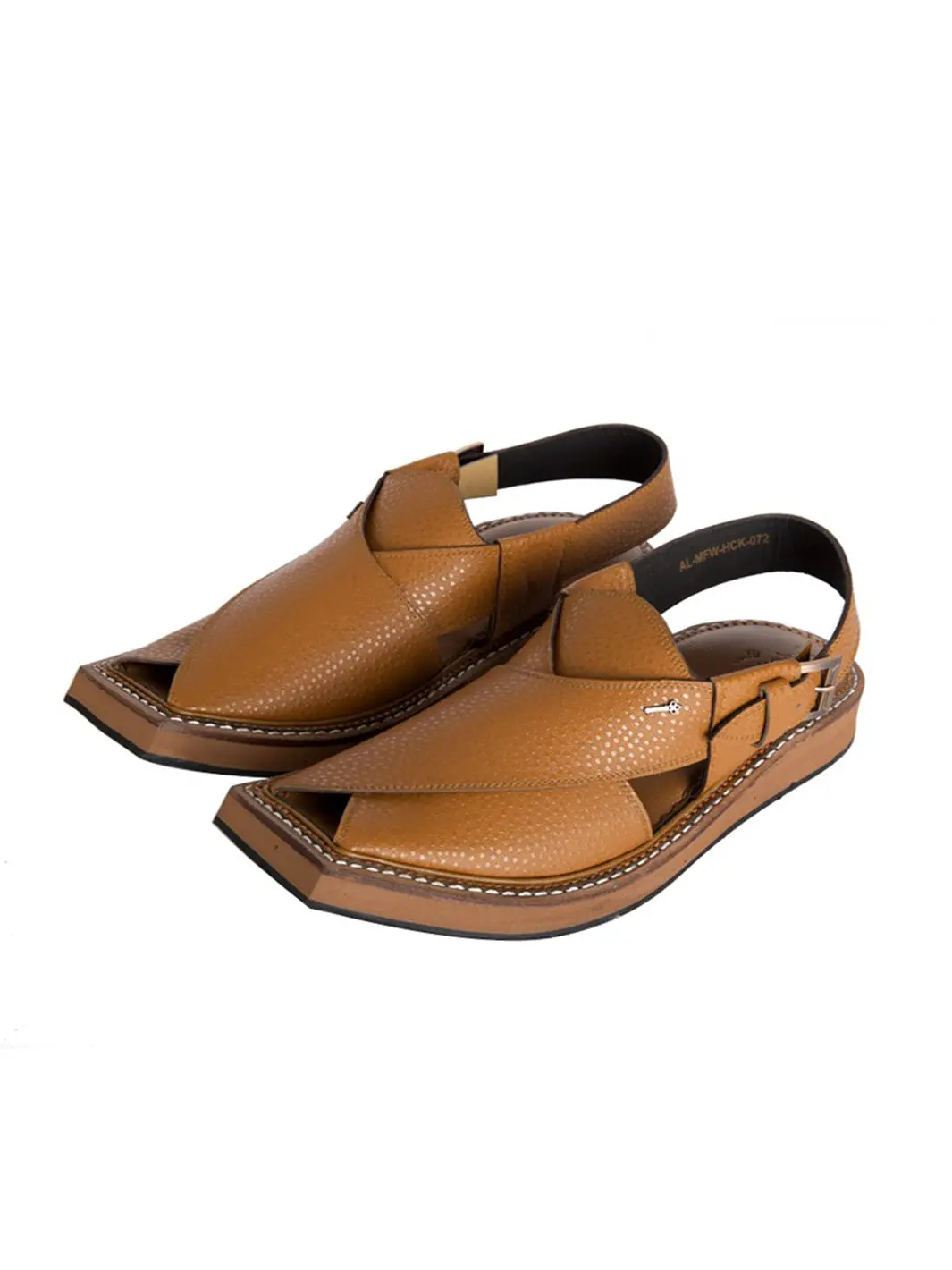 Brown Leather Peshawari Chappal - Mfw-Hck-072 1