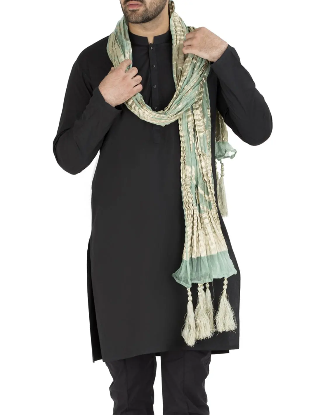 Light Blue Stole For Men - Al-Mst-022 1