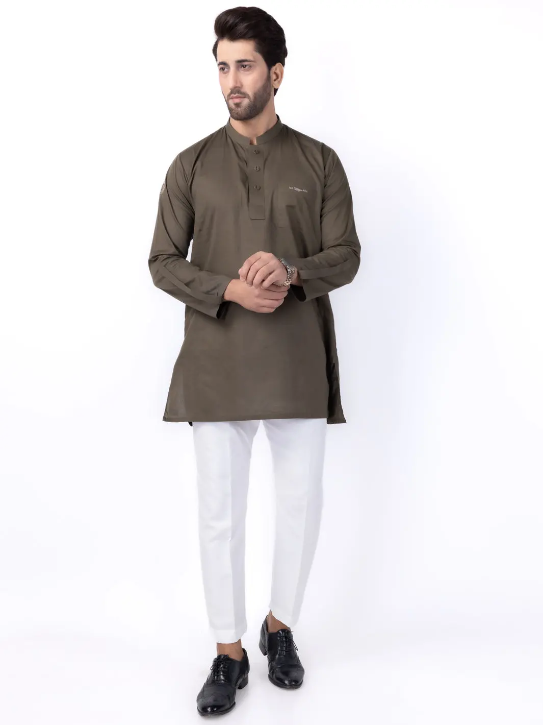 Green Short Kurta - Al-Sk-016 1
