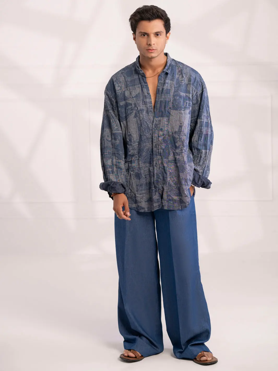 Blue Cotton Short Kurta - Al-Sk-020A 1