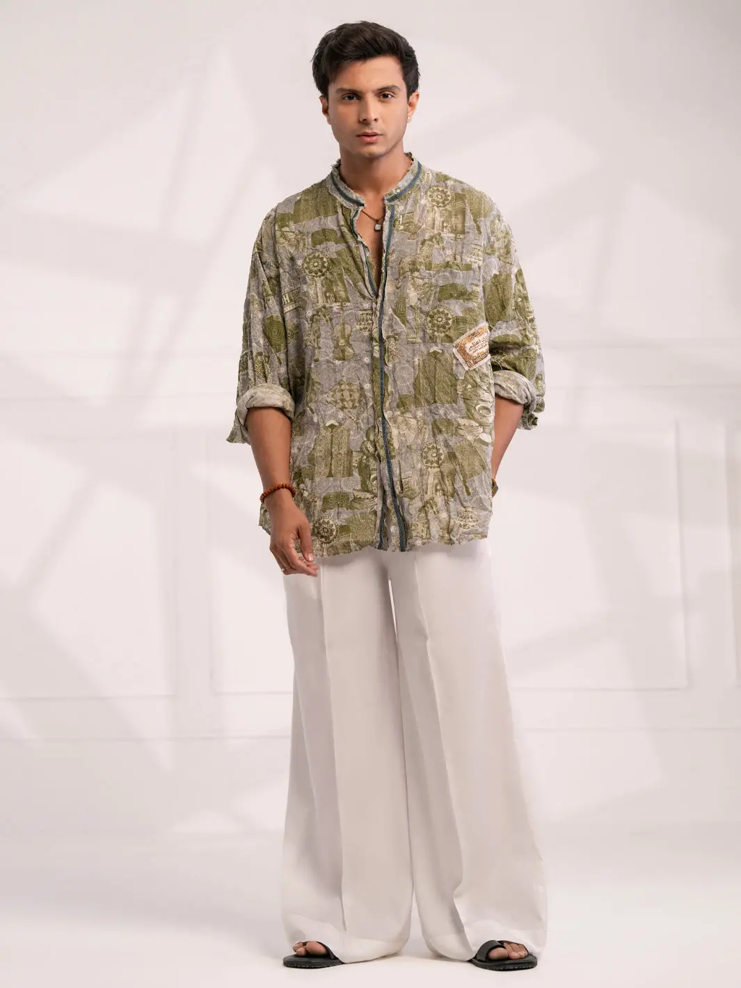 Green Cotton Short Kurta - Al-Sk-021C 1