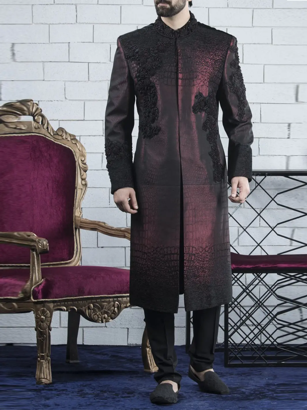 Magenta Sherwani - Al-Sw-051 1