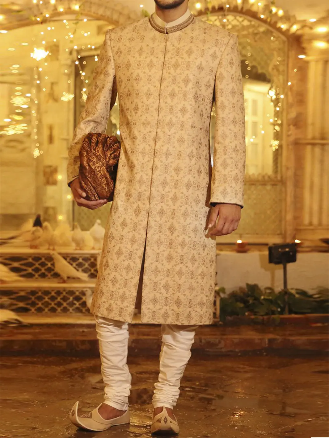 Beige Sherwani - Al-Sw-078 1