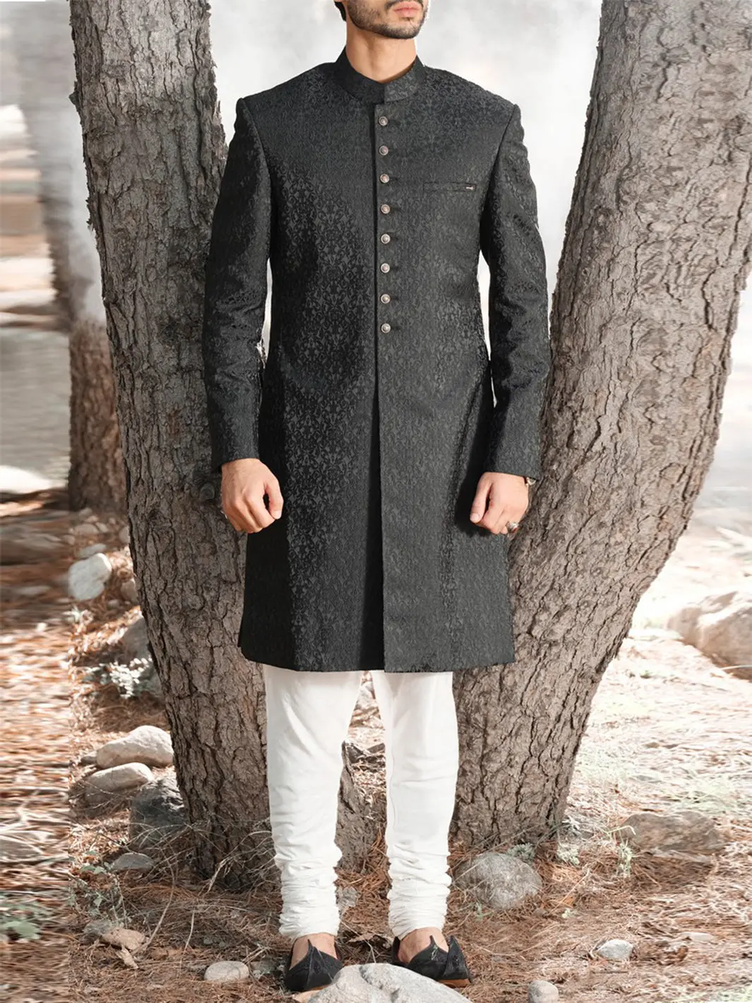 Black Sherwani - Al-Sw-103 1