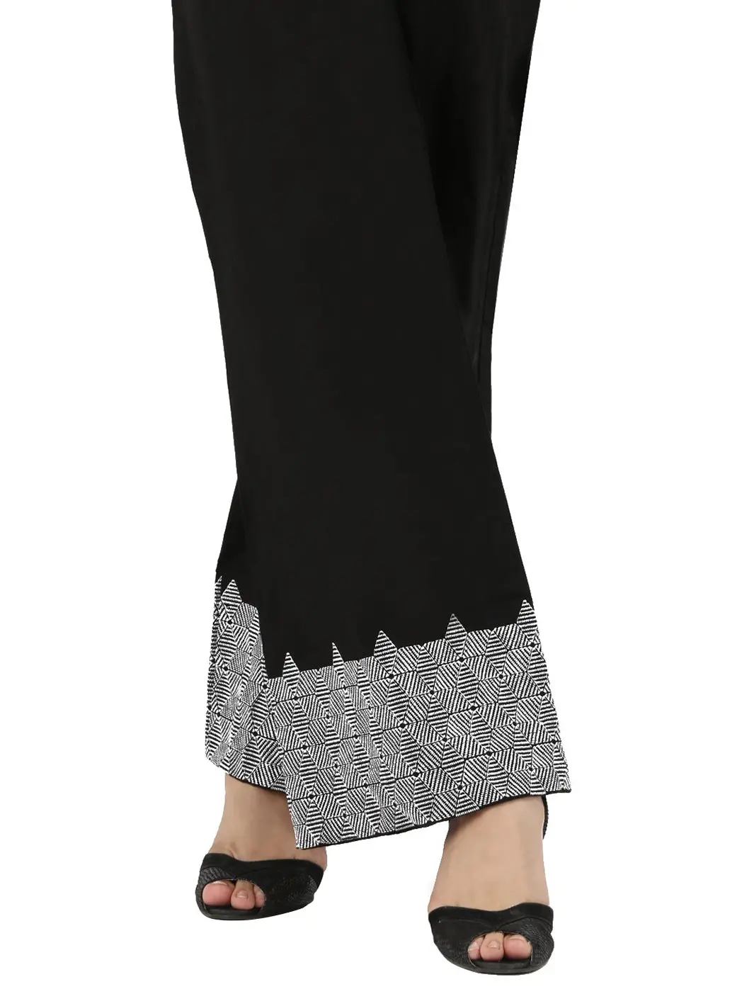 Black Lawn Women Trouser - Al-T-396 1