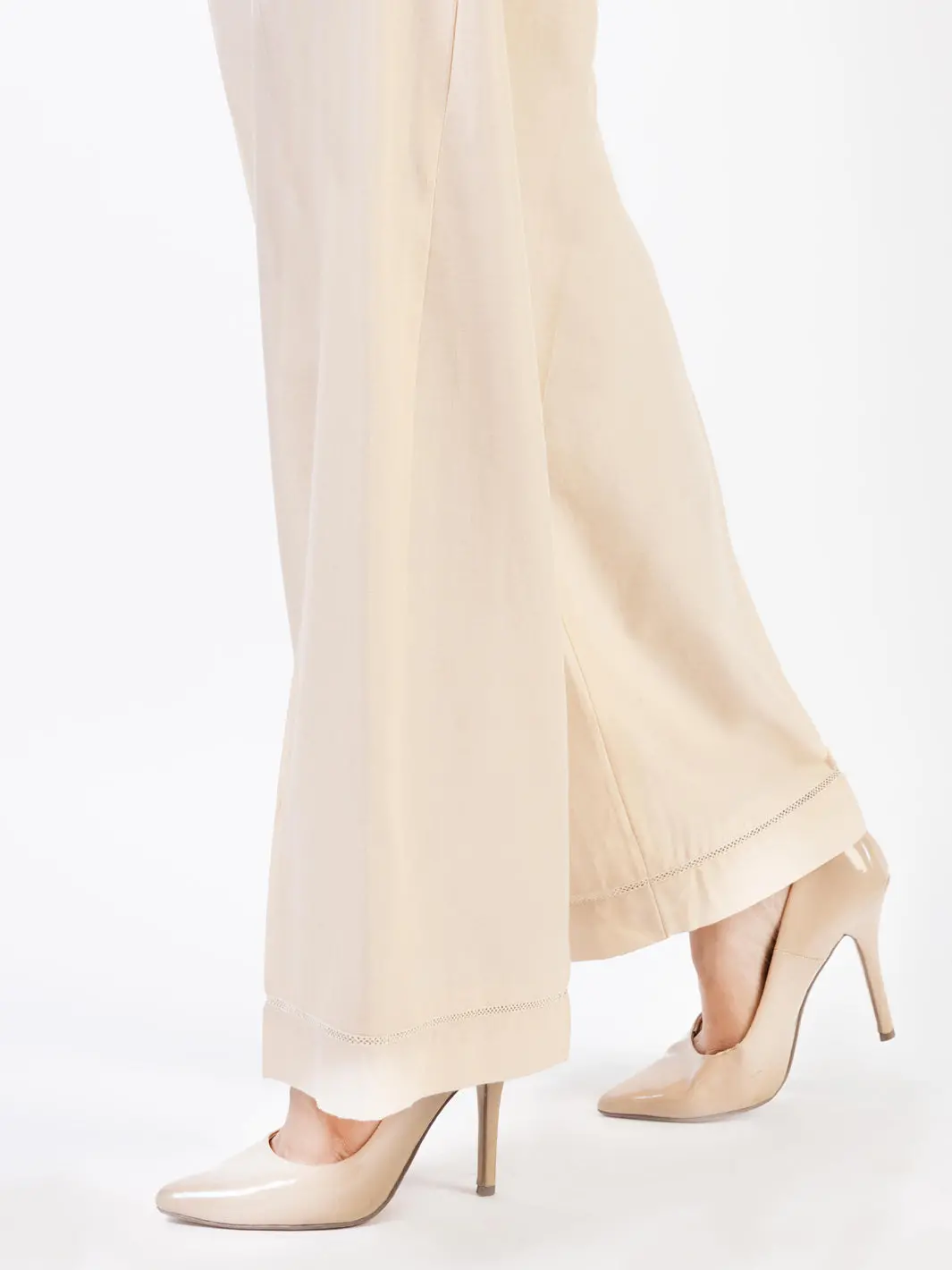Cream Lawn Trousers - Al-T-674 1