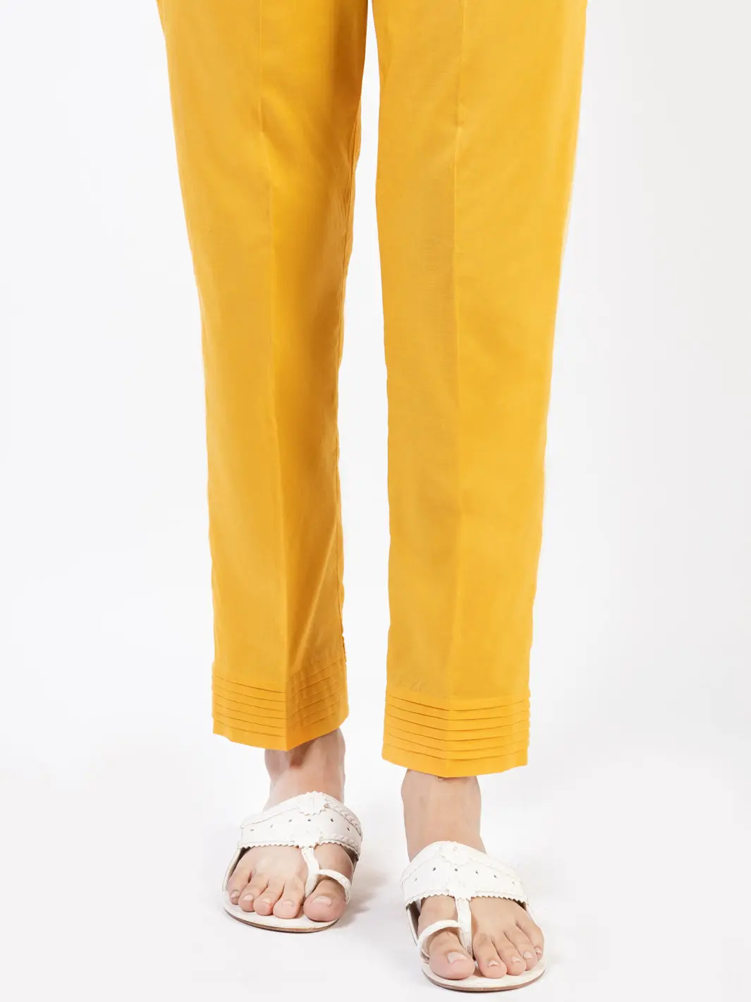 Yellow Lawn Trousers - Al-T-676 1