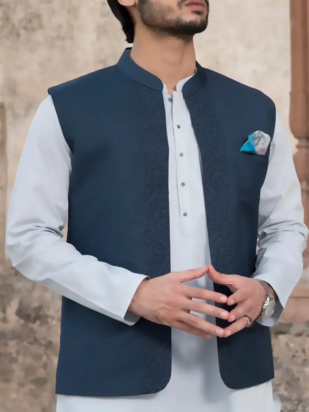 Blue Suiting Waistcoat - Al-Wc-260 1