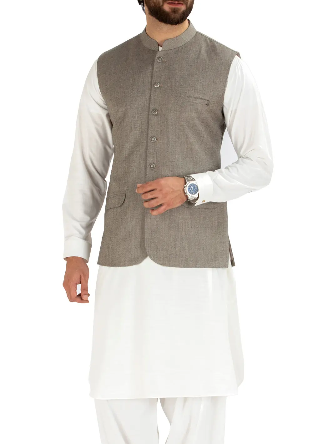 Grey Blended Waistcoat - Al-Wc-284 1