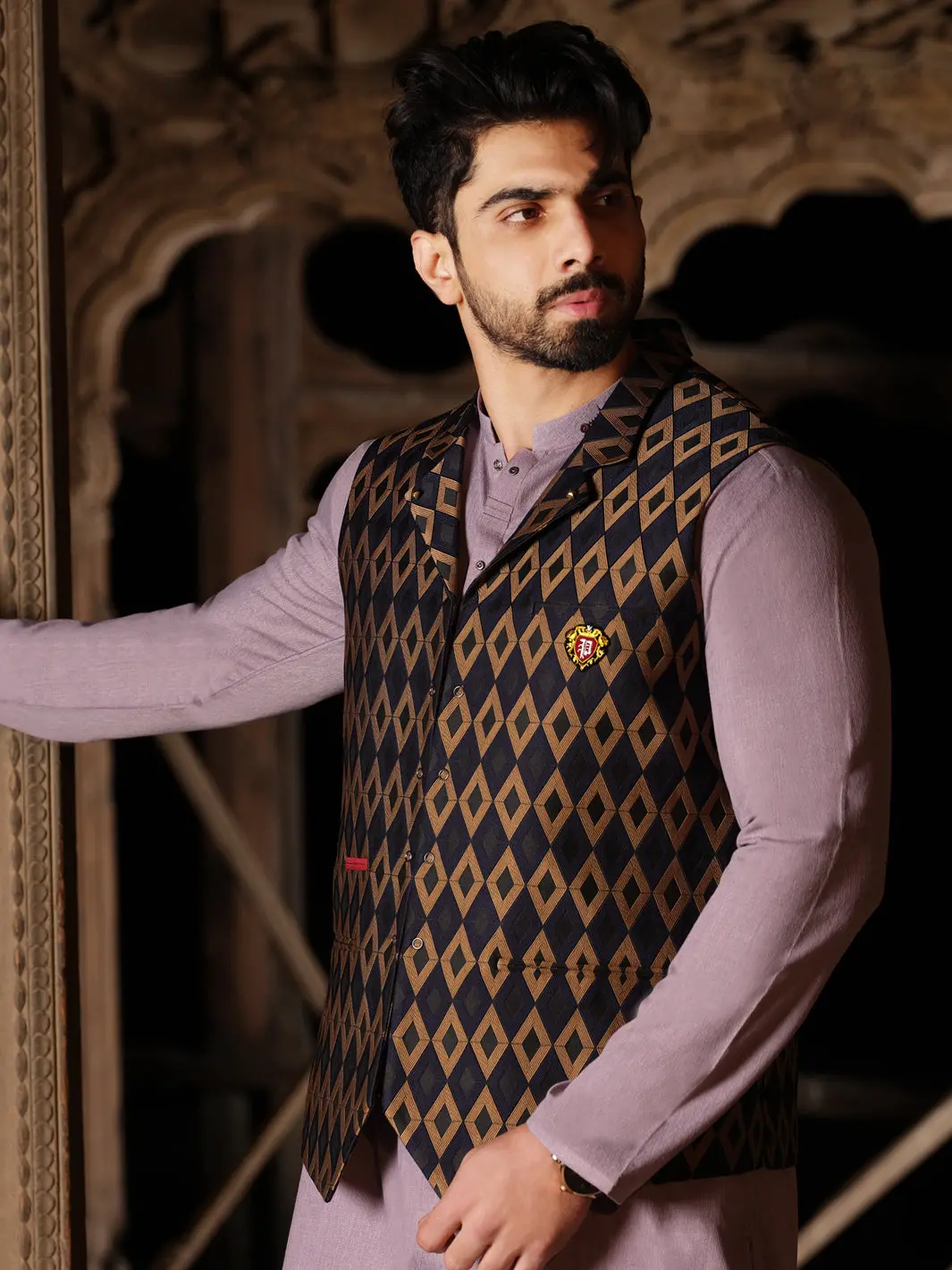 Blue Blended Waistcoat - Al-Wc-317 1