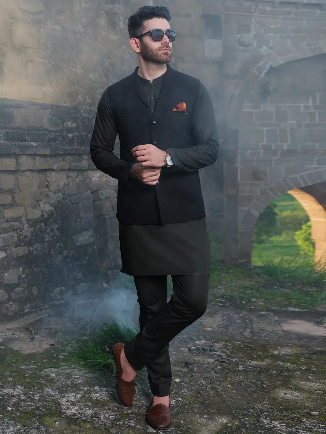 Black Blended Waistcoat - Al-Wc-338 1
