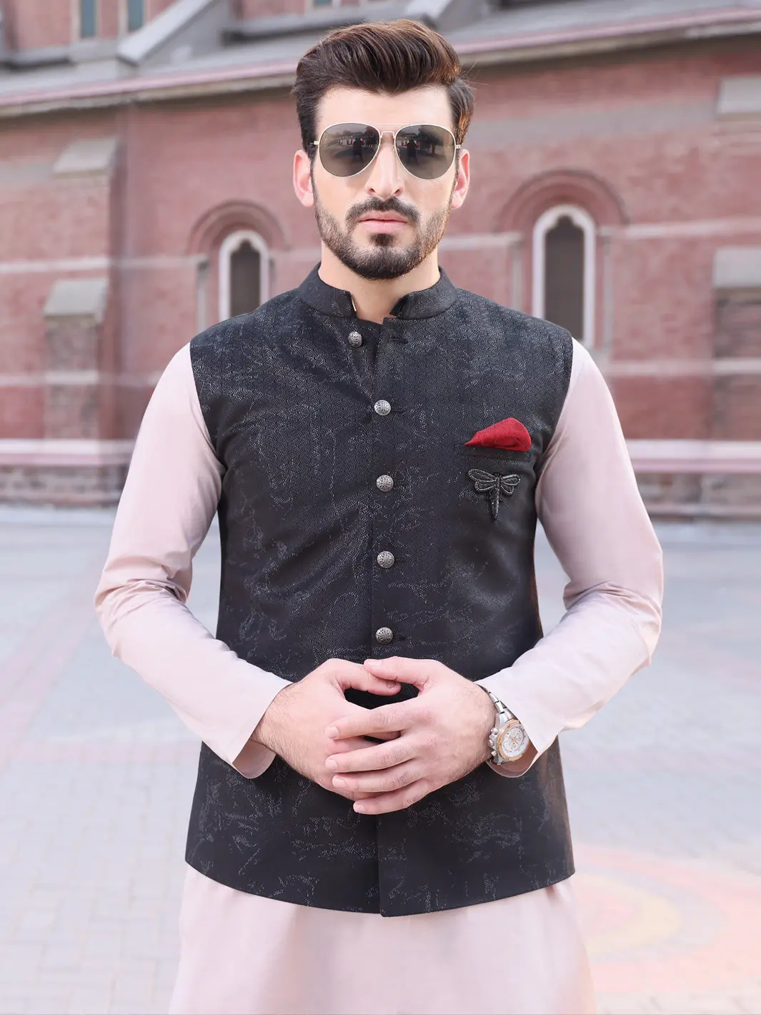 Black Blended Waistcoat - Al-Wc-346 1