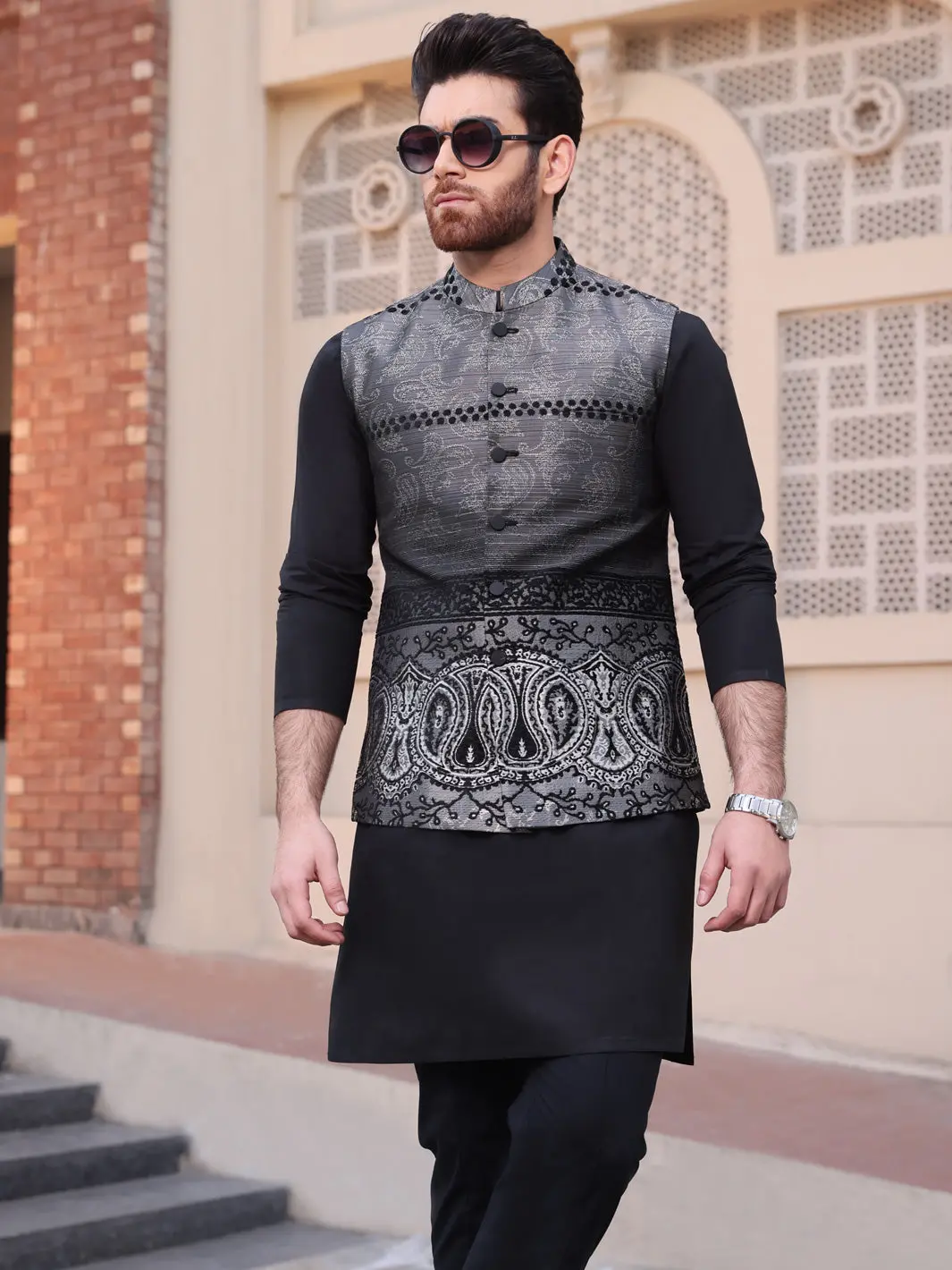 Grey Blended Waistcoat - Al-Wc-348 1