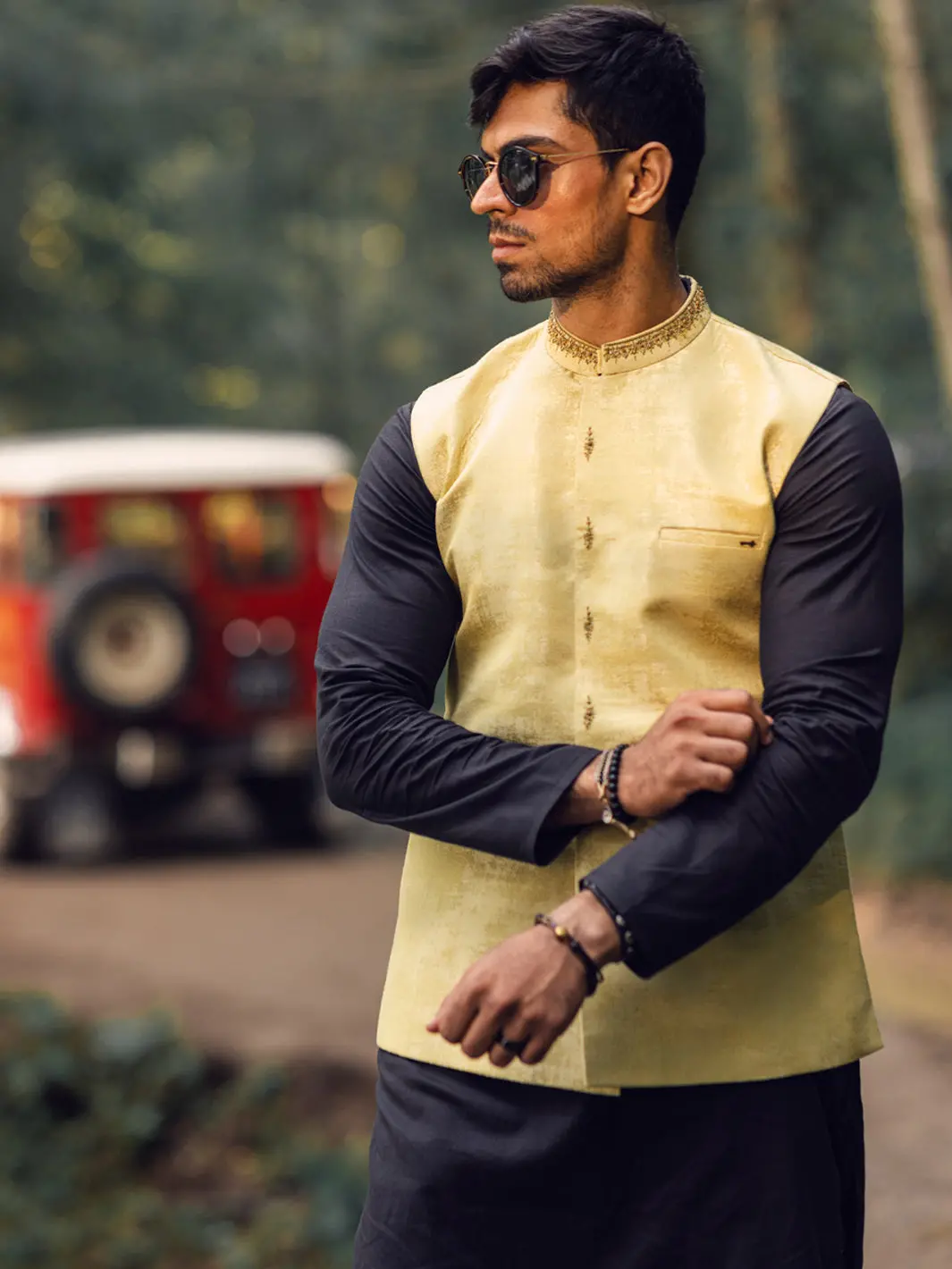 Pistachio Green Waistcoat - Al-Wc-519 1