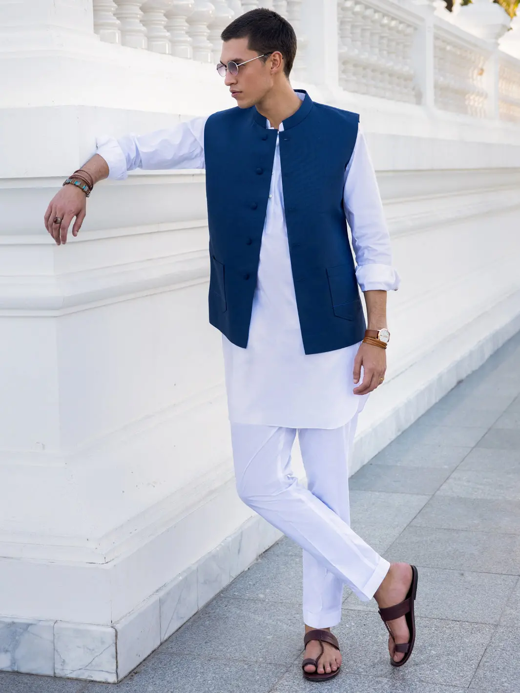 Blue Blended Waistcoat - Al-Wc-535A 1