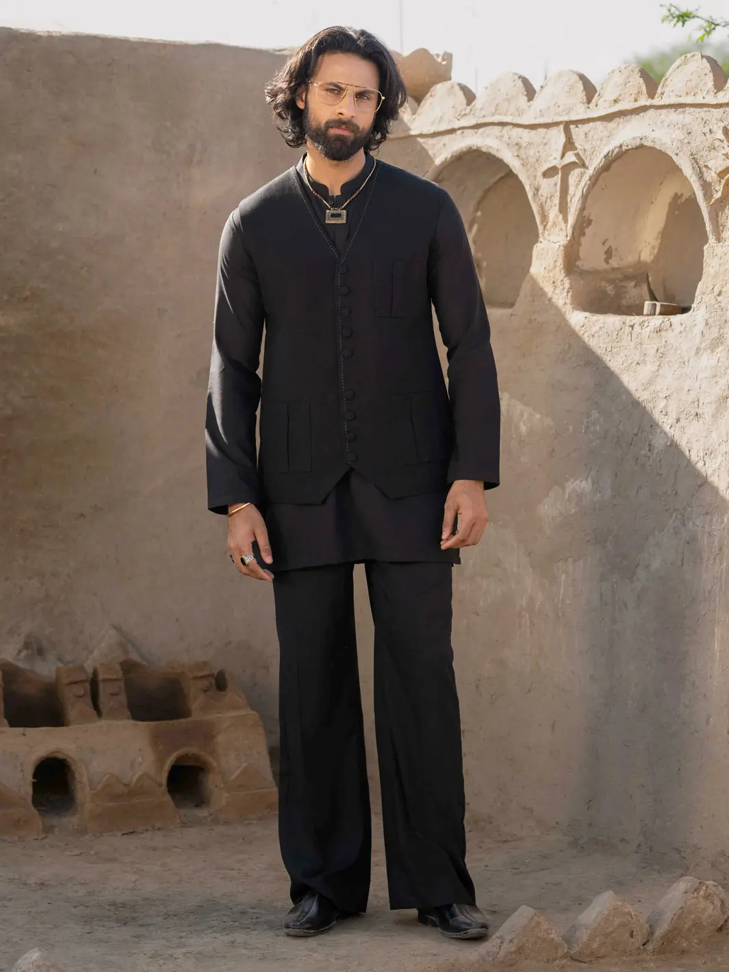 Black Blended Waistcoat - Al-Wc-584 1