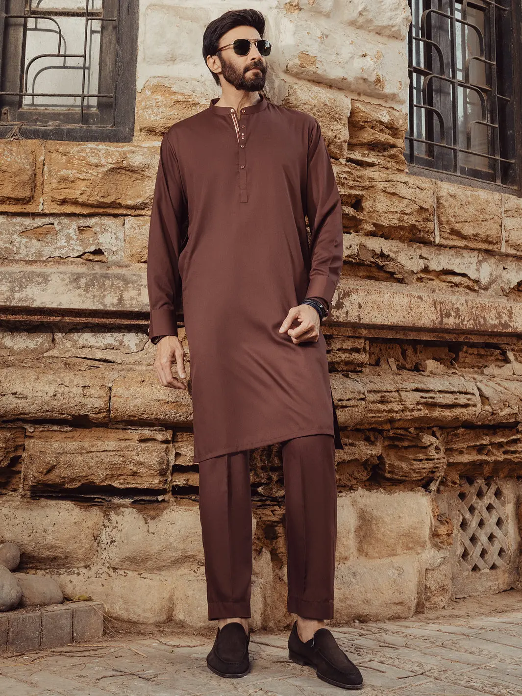 Maroon Blended Kurta Trousers - Alet-Kt-1006-R2 1