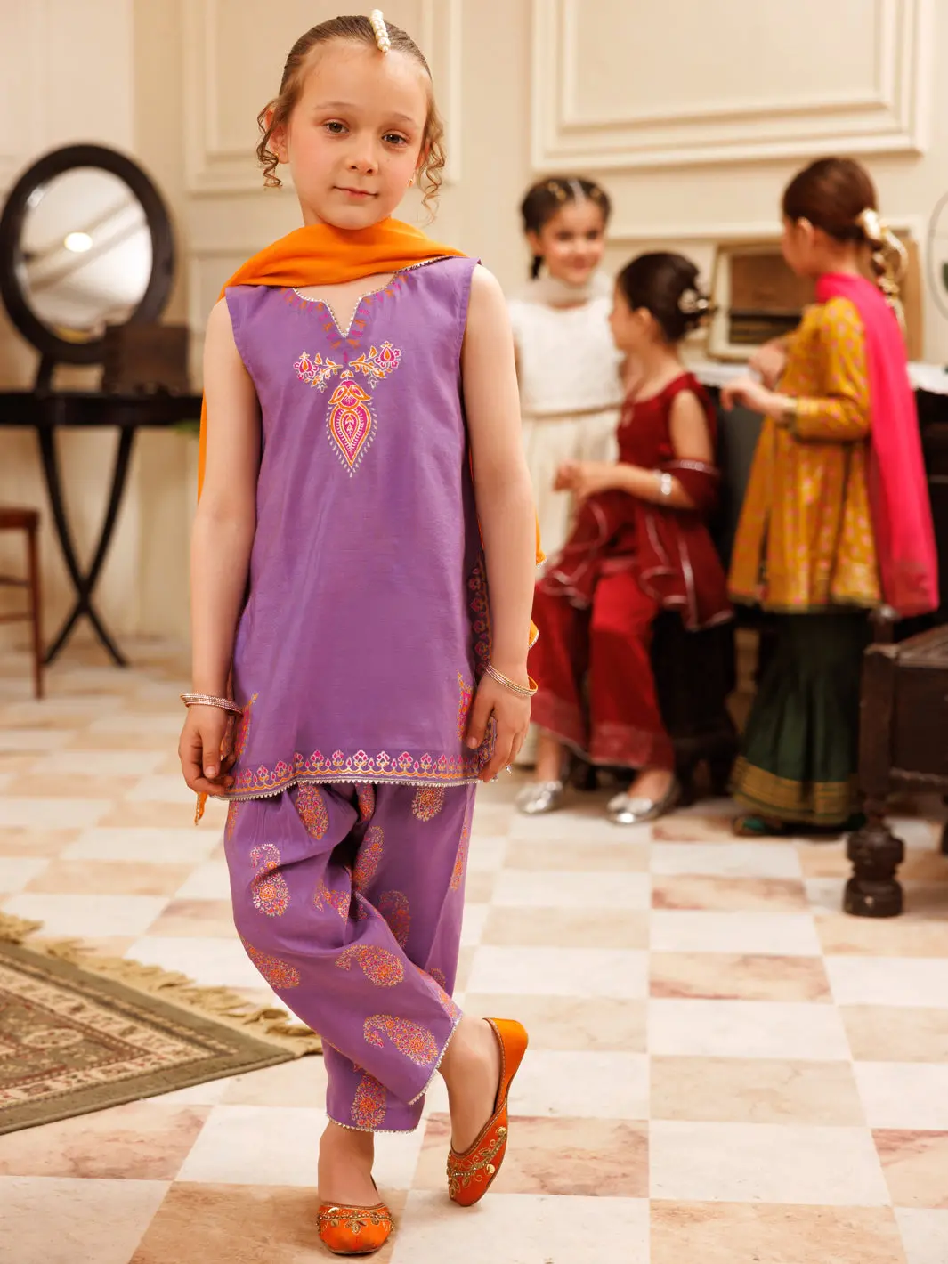 Light Purple Cambric 3Pc Stitched - Algr-2Ps-Ls-026 1
