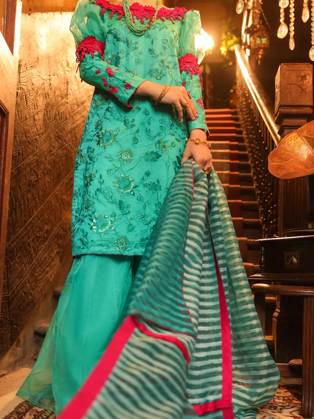 Turquoise Modal 3Pc Unstitched - Alp-3Ps-1288 1