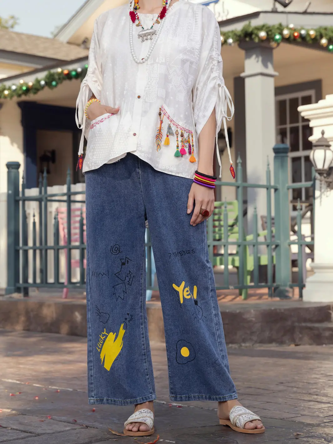 White Cambric Tunic - Alp-Lk-1374 1