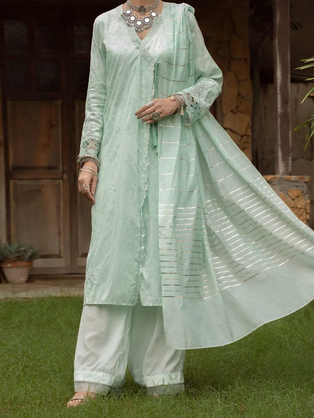 Mint Green 3Pc Stitched - Alp-3Ps-1401 1