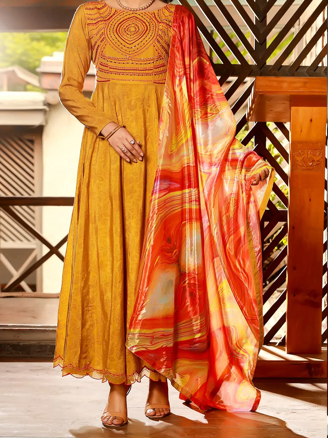 Mustard 3Pc Stitched - Alp-3Ps-1403 1