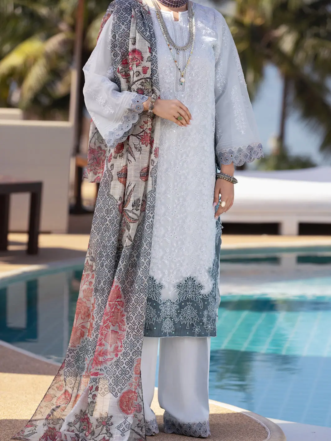 Grey 3Pc Unstitched - Alp-3Ps-1530 1