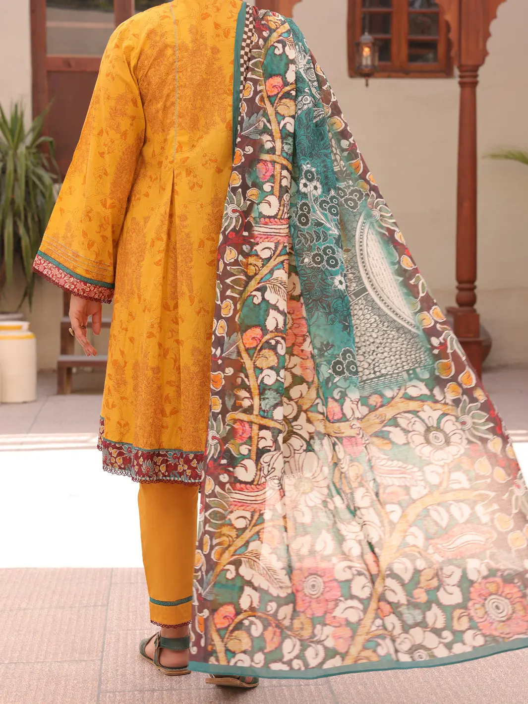 Mustard 3Pc Unstitched - Alp-3Ps-1610 2