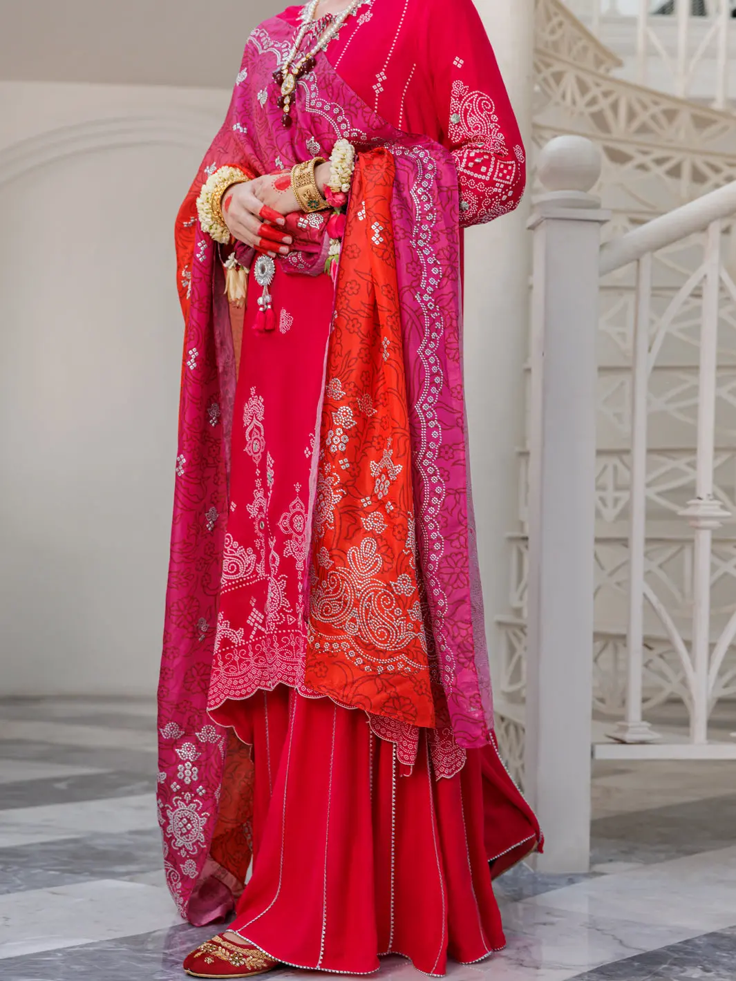 Fuchsia Viscose 3Pc Unstitched - Alp-3Ps-1628 1