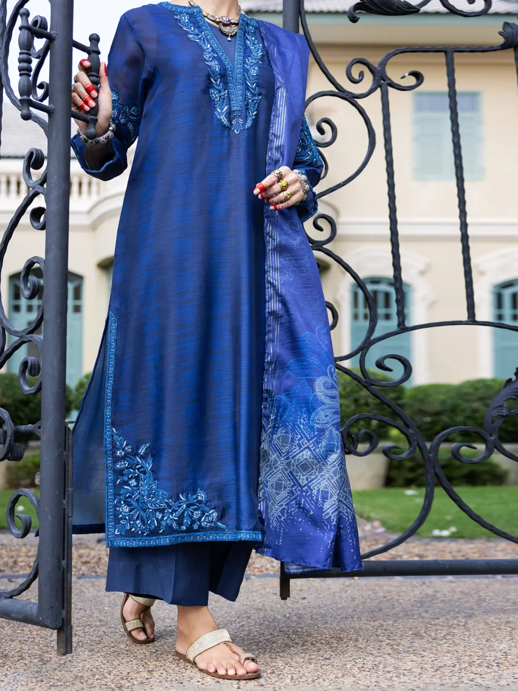 Blue Salsa Silk 3Pc Stitched - Alp-3Ps-1655 1