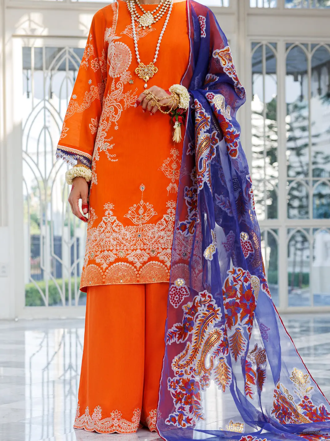 Orange Silk Foam 3Pc Stitched - Alp-3Ps-1623 1