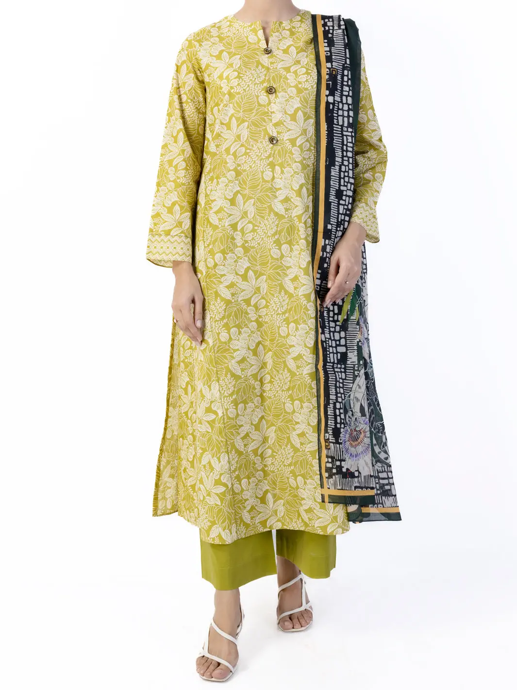 Lemon Lawn 3Pc Unstitched - Alp-2Ps-1751 1