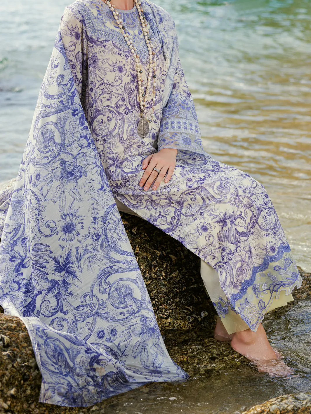 Light Purple Lawn 3Pc Stitched - Alp-3Ps-1808 1