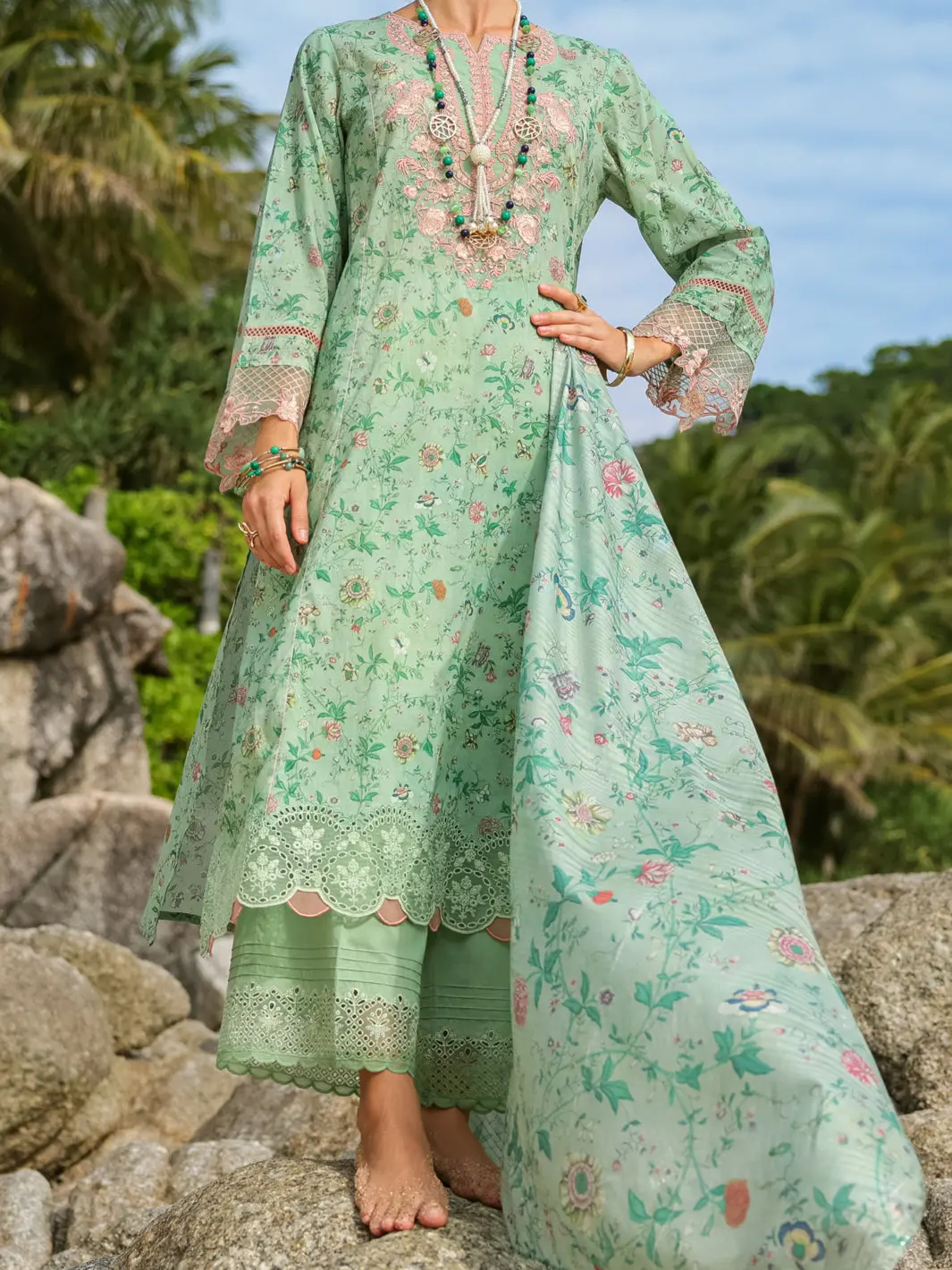 Green Lawn 3Pc Stitched - Alp-3Ps-1811 1
