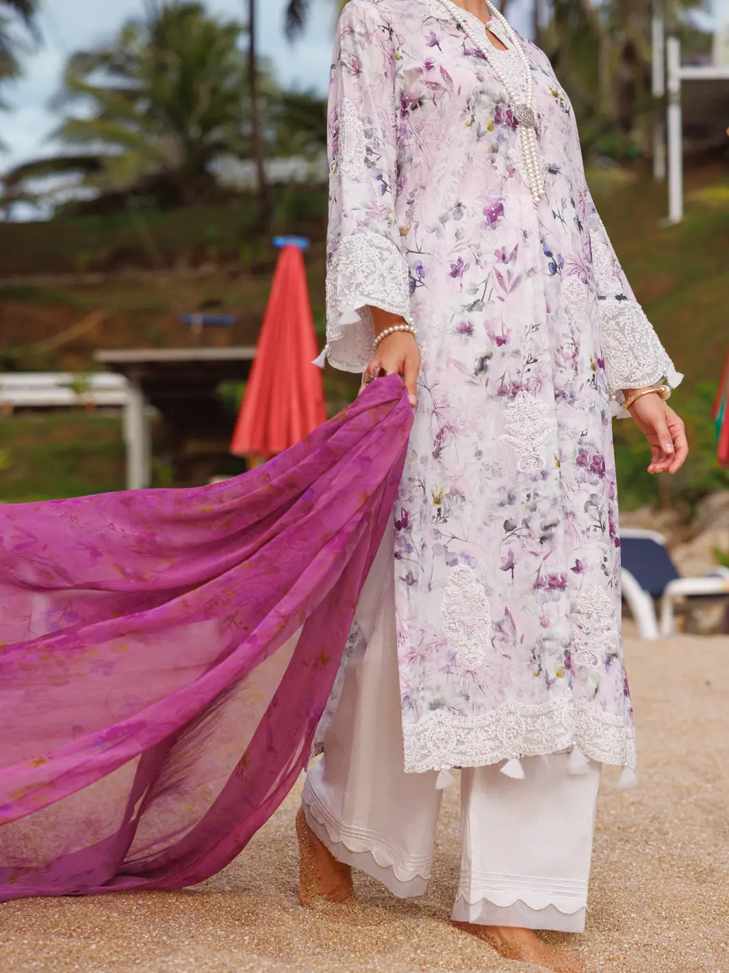Light Purple Lawn 3Pc Unstitched - Alp-3Ps-1813 1