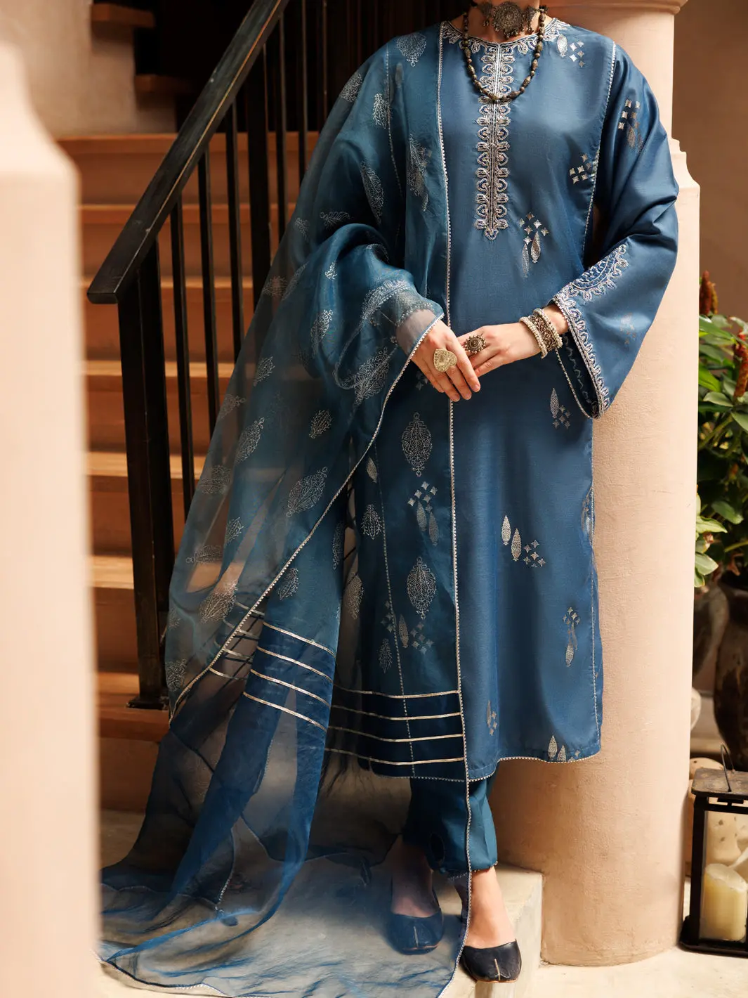 Blue Salsa Silk 3Pc Stitched - Alp-3Ps-1847 1