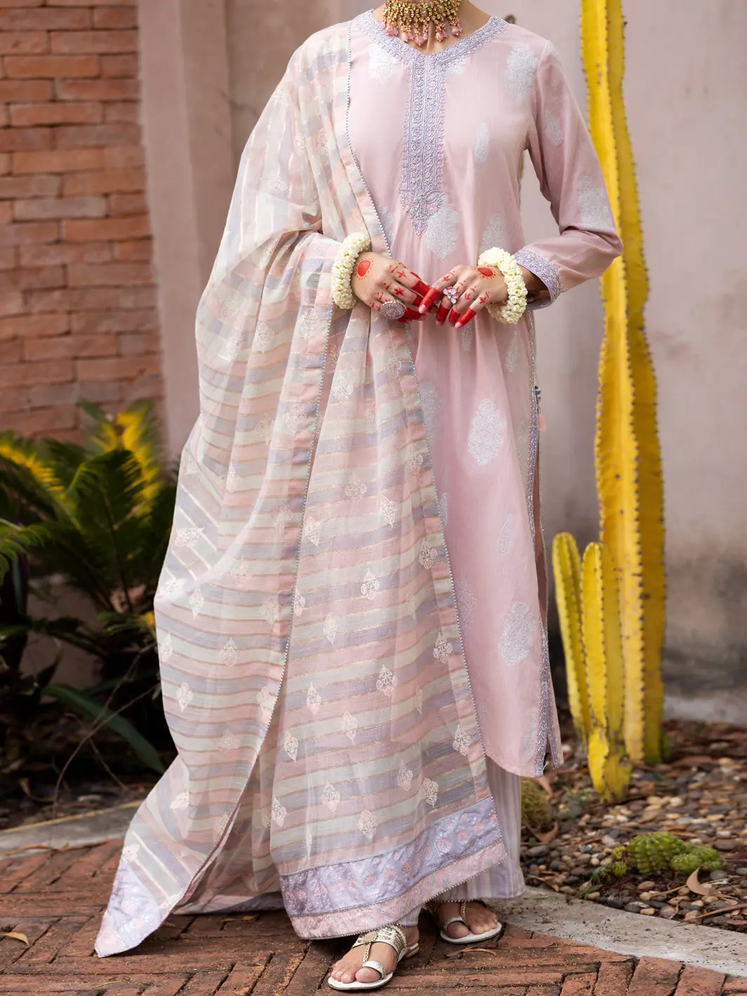 Light Pink Salsa Silk 3Pc Stitched - Alp-3Ps-1854 1