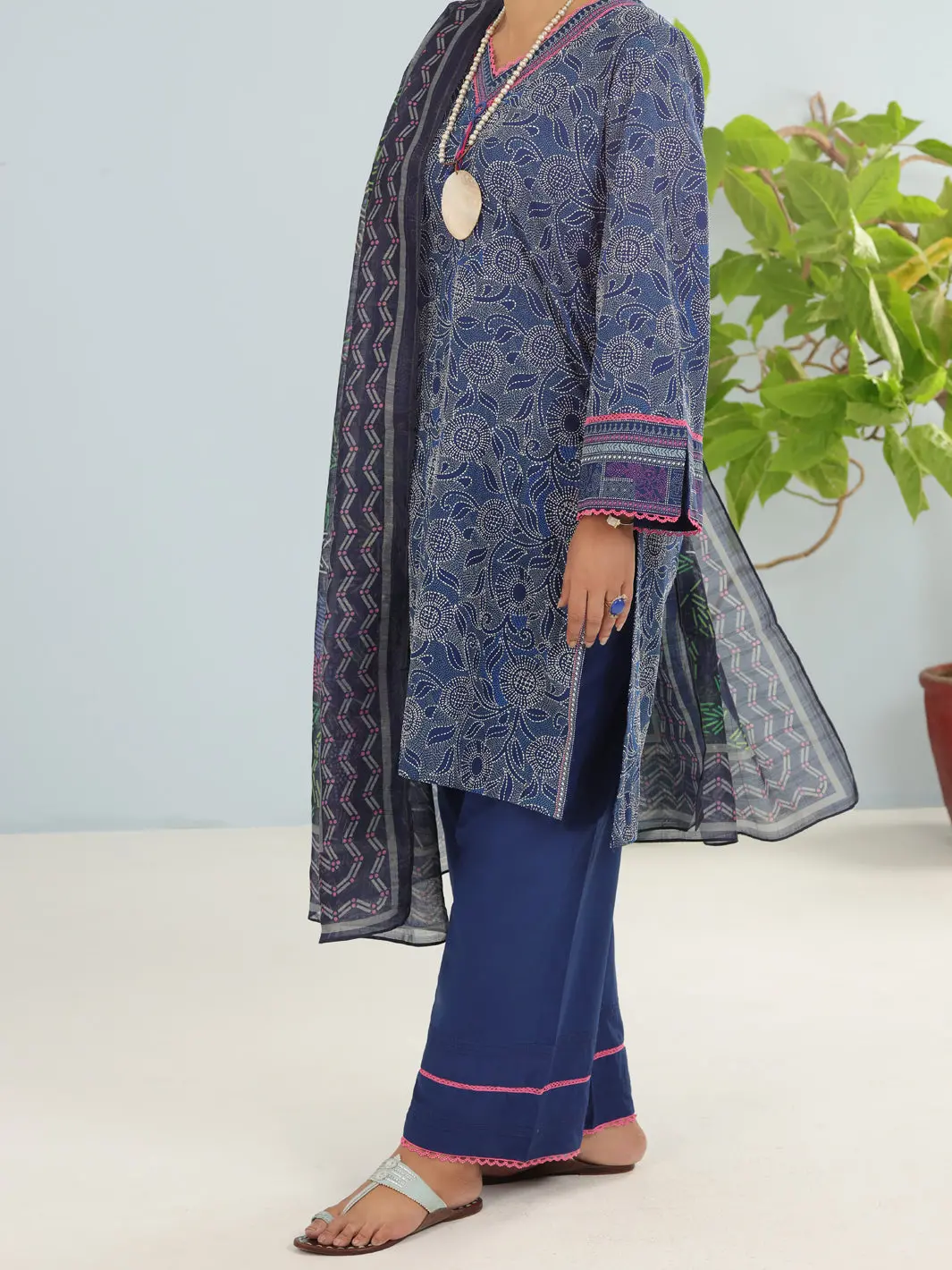 Blue Lawn 3Pc Unstitched - Alp-3Ps-1899 1