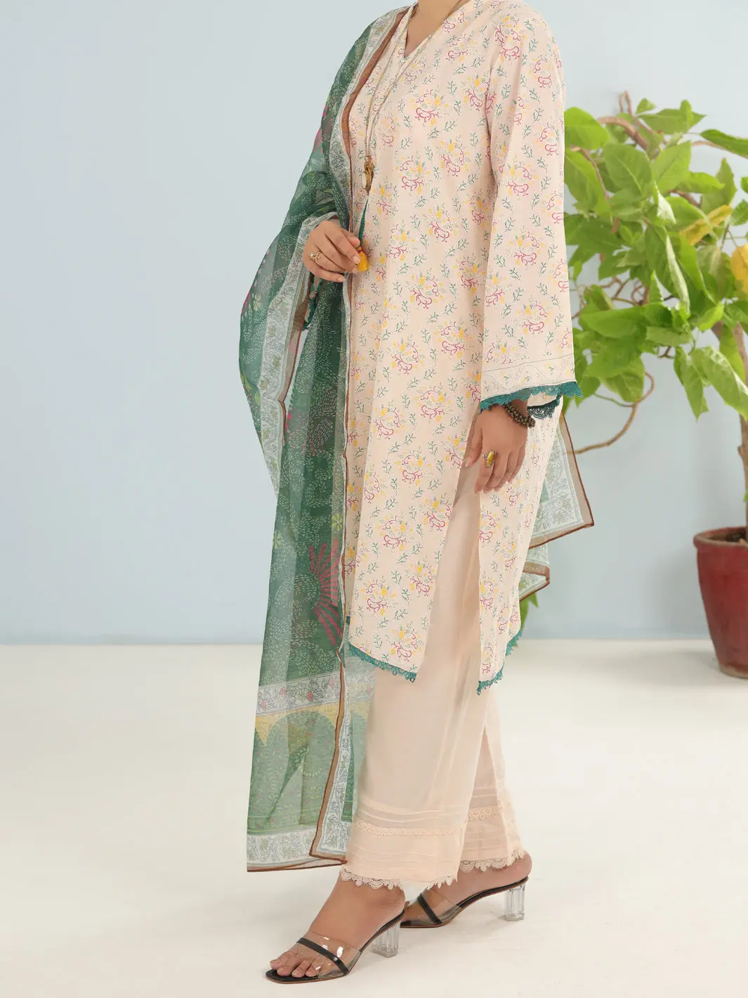 Beige Lawn 3Pc Unstitched - Alp-3Ps-1900 1