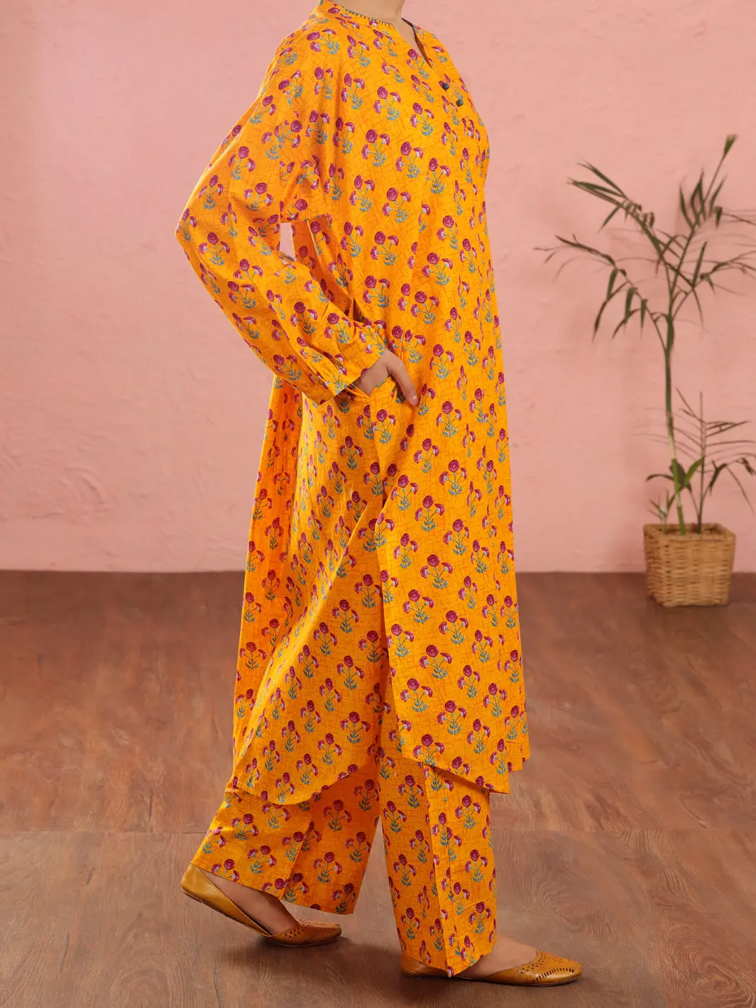 Yellow Cambric 2Pc Stitched - Alp-2Ps-Lks-1969 1