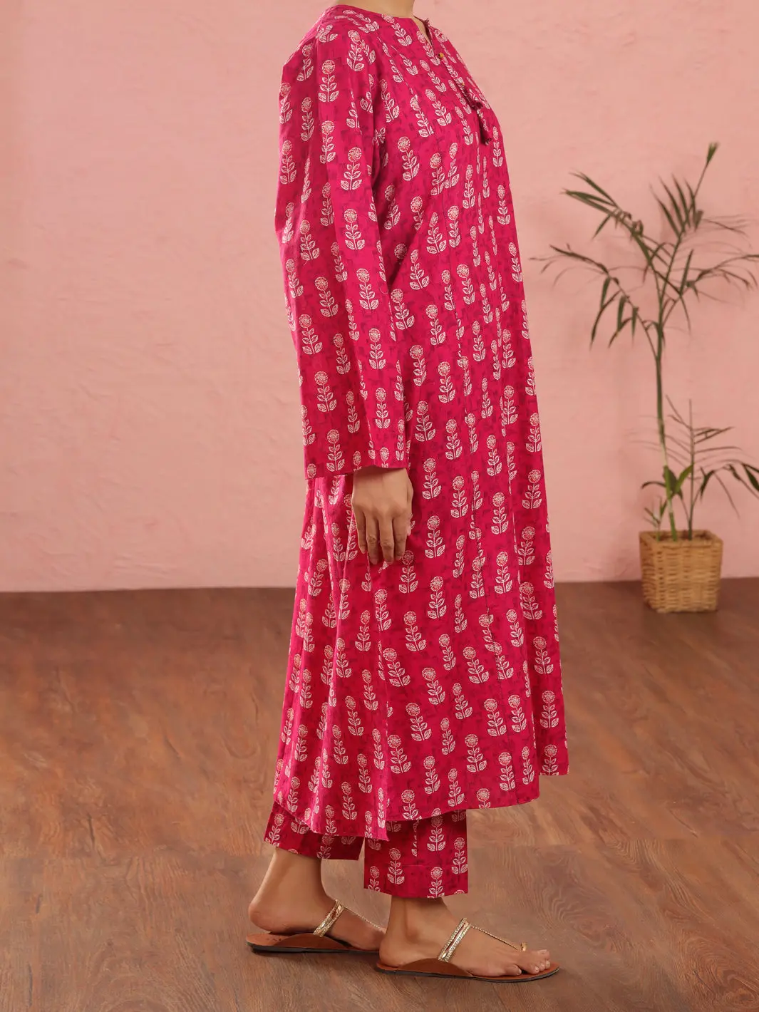 Pink Cambric 2Pc Unstitched - Alp-2Ps-1971 1