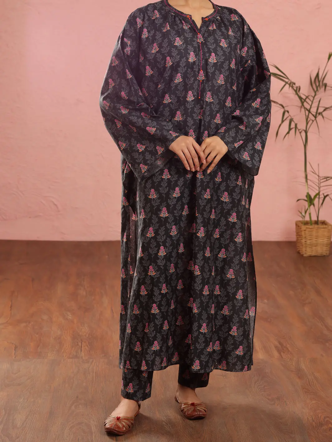 Black Cambric 2Pc Stitched - Alp-2Ps-Lks-1972 1