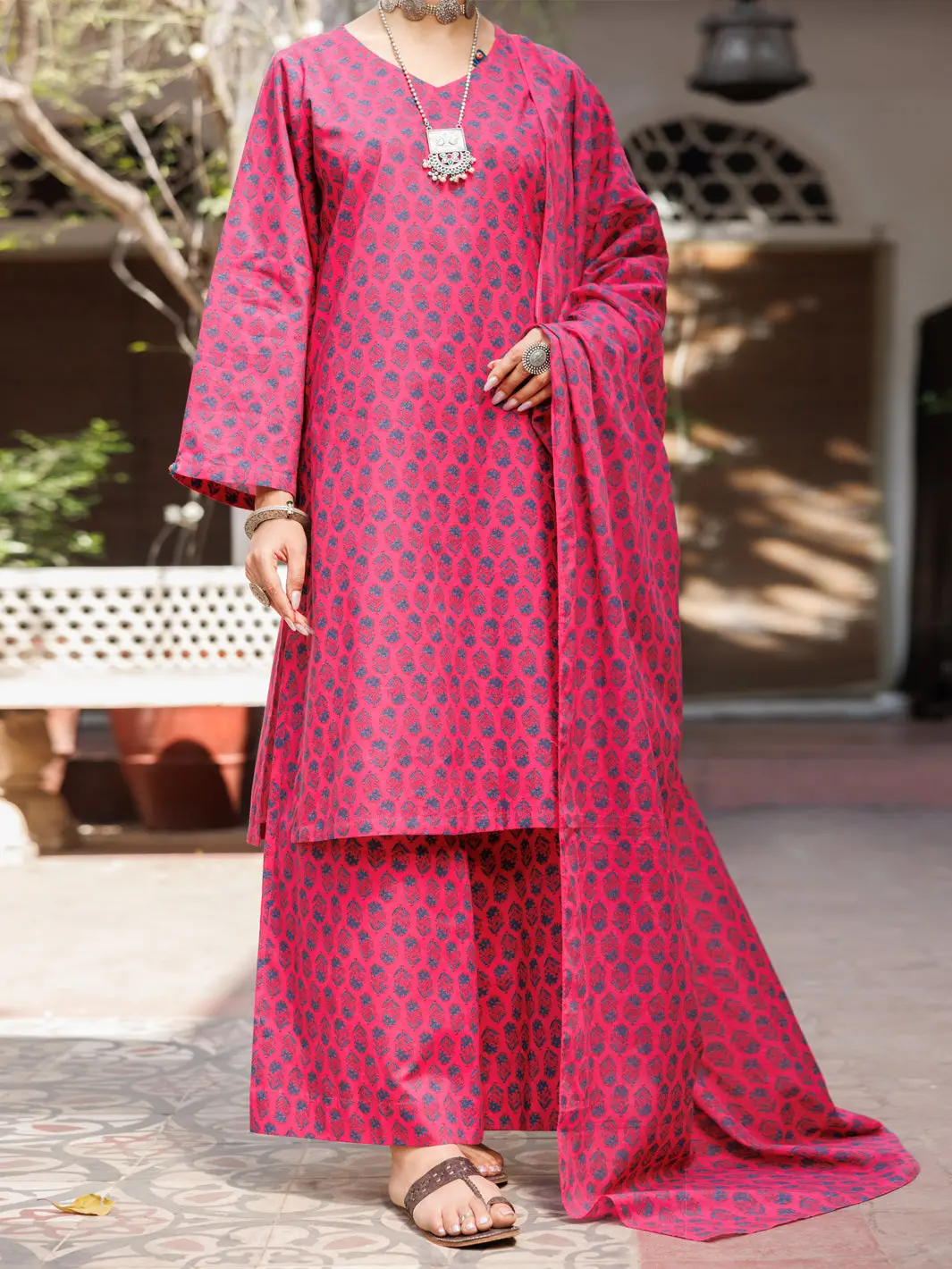 Fuchsia Lawn 3Pc Stitched - Alp-3Ps-2122 1