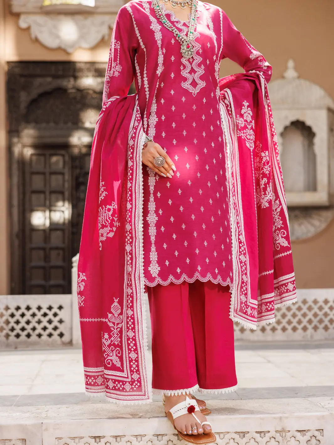 Fuchsia Lawn 3Pc Stitched - Alp-3Ps-2127 1