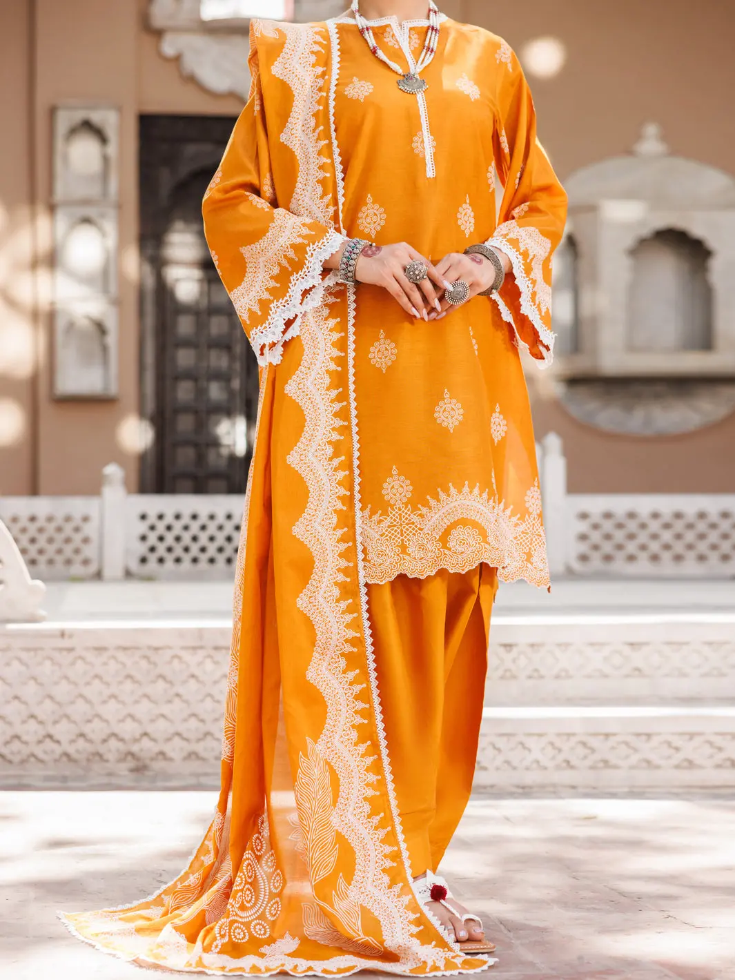 Mustard Lawn 3Pc Stitched - Alp-3Ps-2128 1