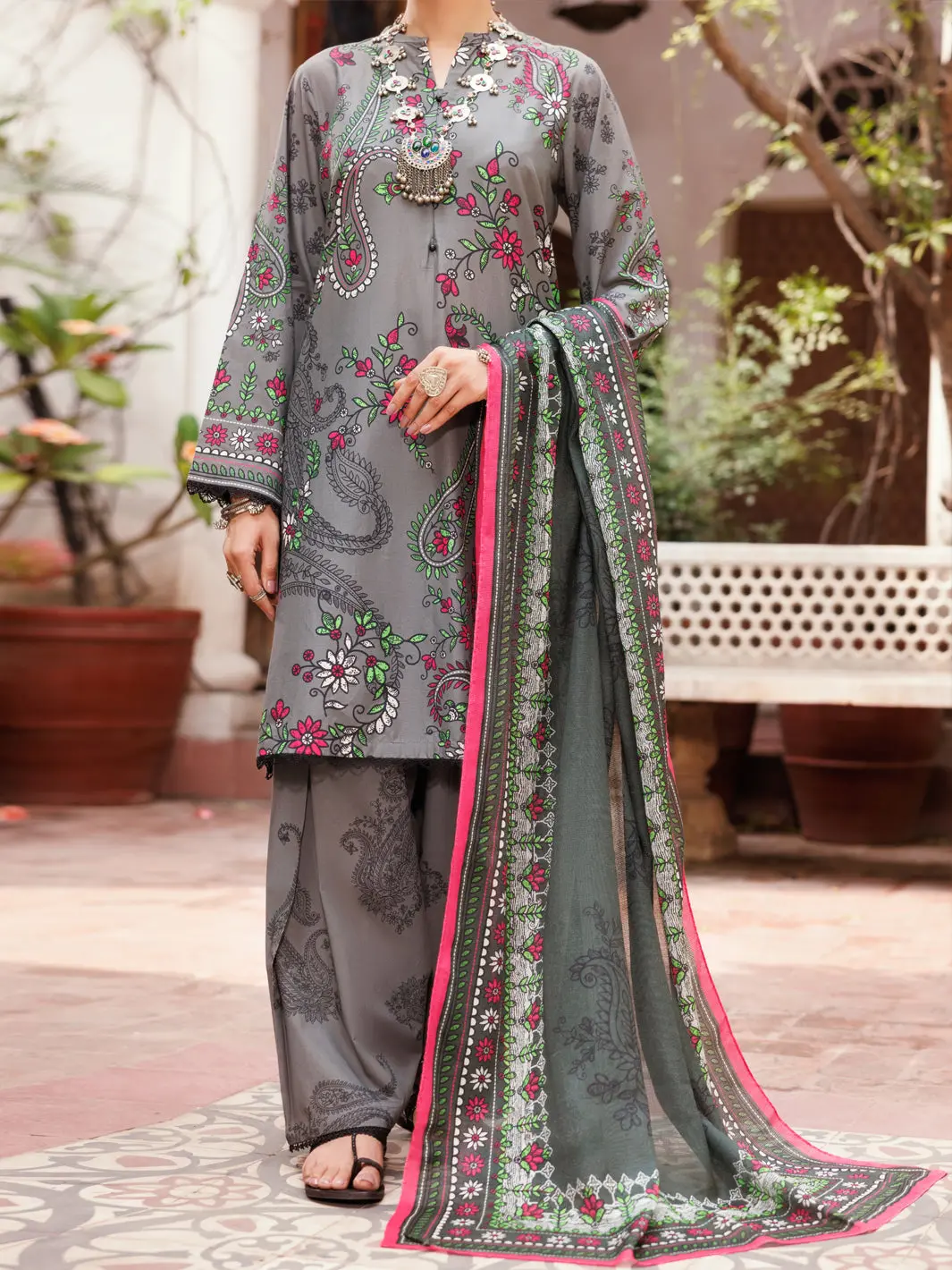 Grey Lawn 3Pc Stitched - Alp-3Ps-2136 1