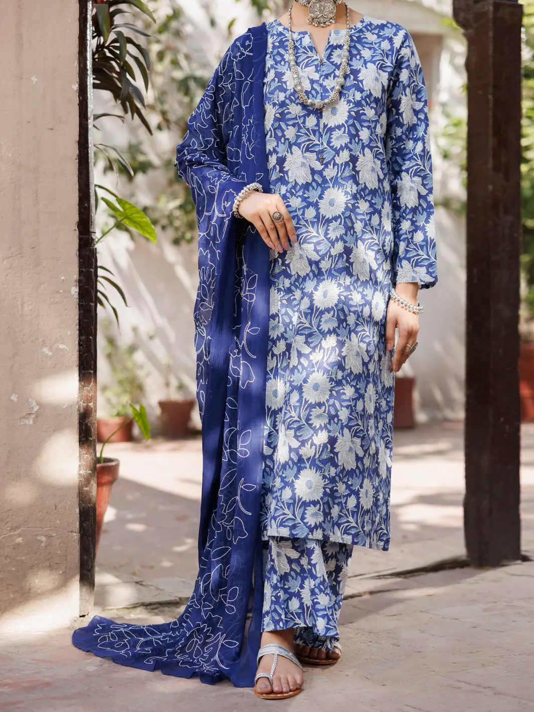Blue Lawn 3Pc Stitched - Alp-3Ps-2147 1