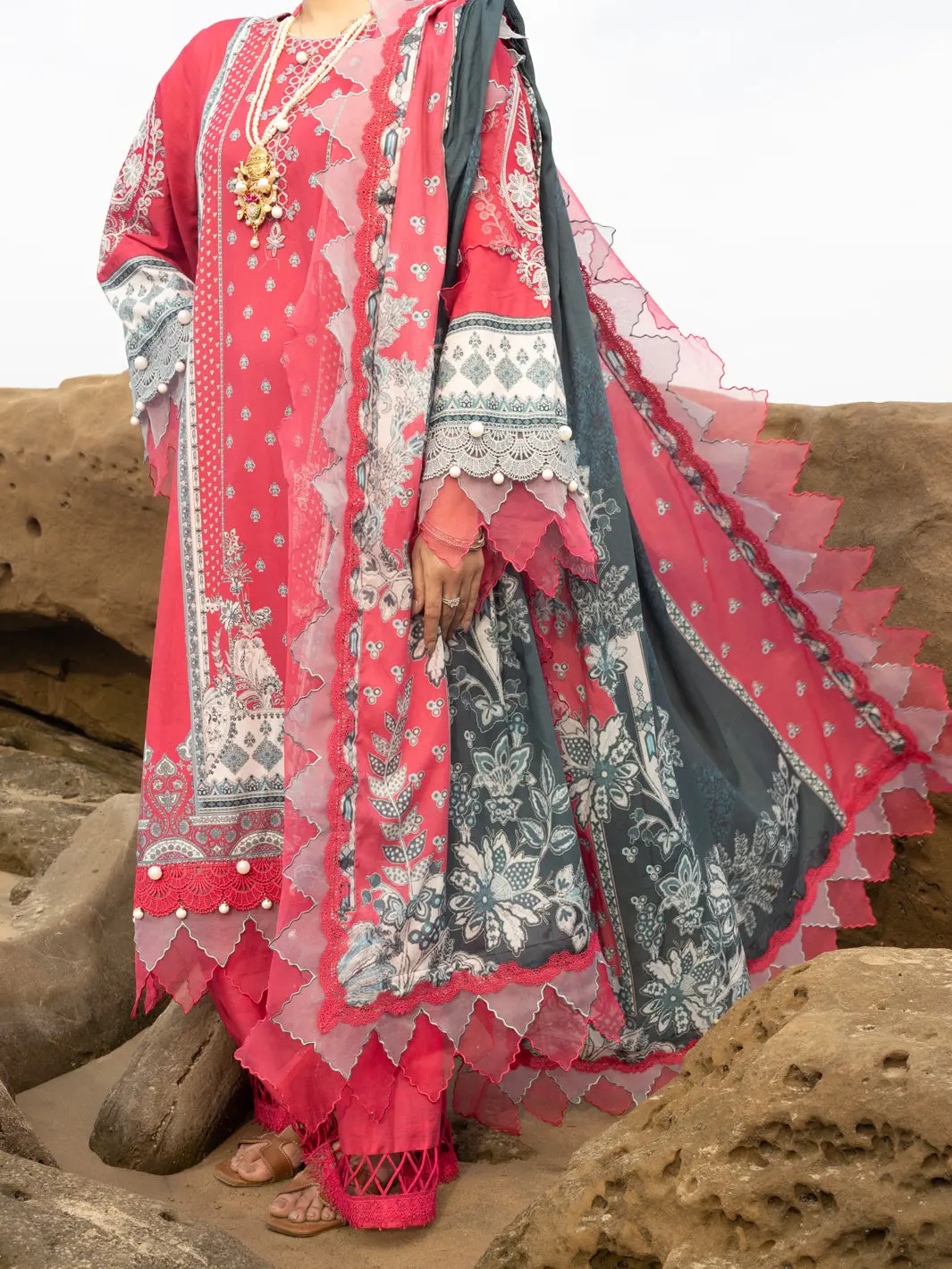 Pink Lawn 3Pc Unstitched - Alp-3Ps-2213 1